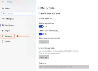 Windows でキーボード言語を変更する方法 - 言語