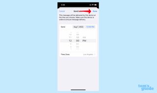 iOS 16での予約メール