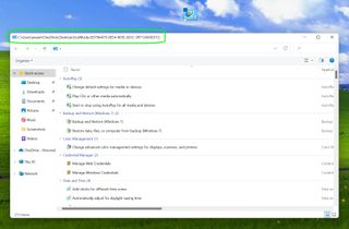Windows 11 ゴッド モード インターフェイスのスクリーンショット