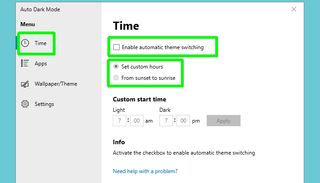 Windows 10でダークモードを自動化する方法