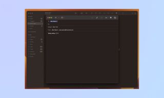macOS Ventura Mail クライアントに送信済みの電子メールが返送され、編集の準備ができていることが表示される