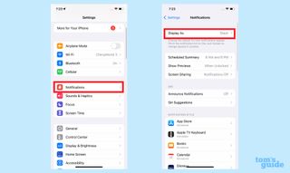 iOS 16 の通知通知設定は次のように表示されます。