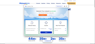 Malwarebytes のメイン画面