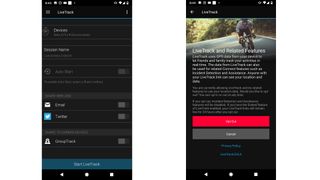 Garmin Connect で LiveTrack をセットアップする