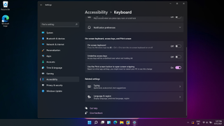 Windows 11のアクセシビリティ設定のプリントスクリーン機能