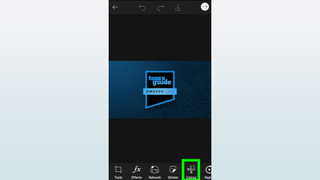 画像から背景を削除する方法 – PicsArt のメニューで「切り抜き」を選択した状態のスクリーンショット