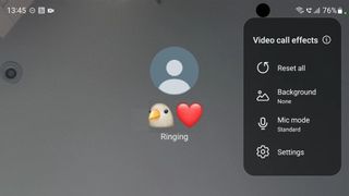 WhatsApp での Samsung One UI ビデオ通話