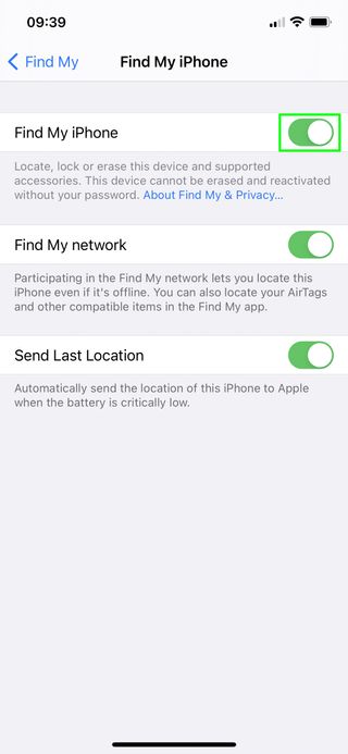「iPhoneを探す」をオフにする方法