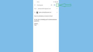 モバイルの Gmail でメールをスケジュールする方法 ステップ 1: 隅にある三点記号をタップします